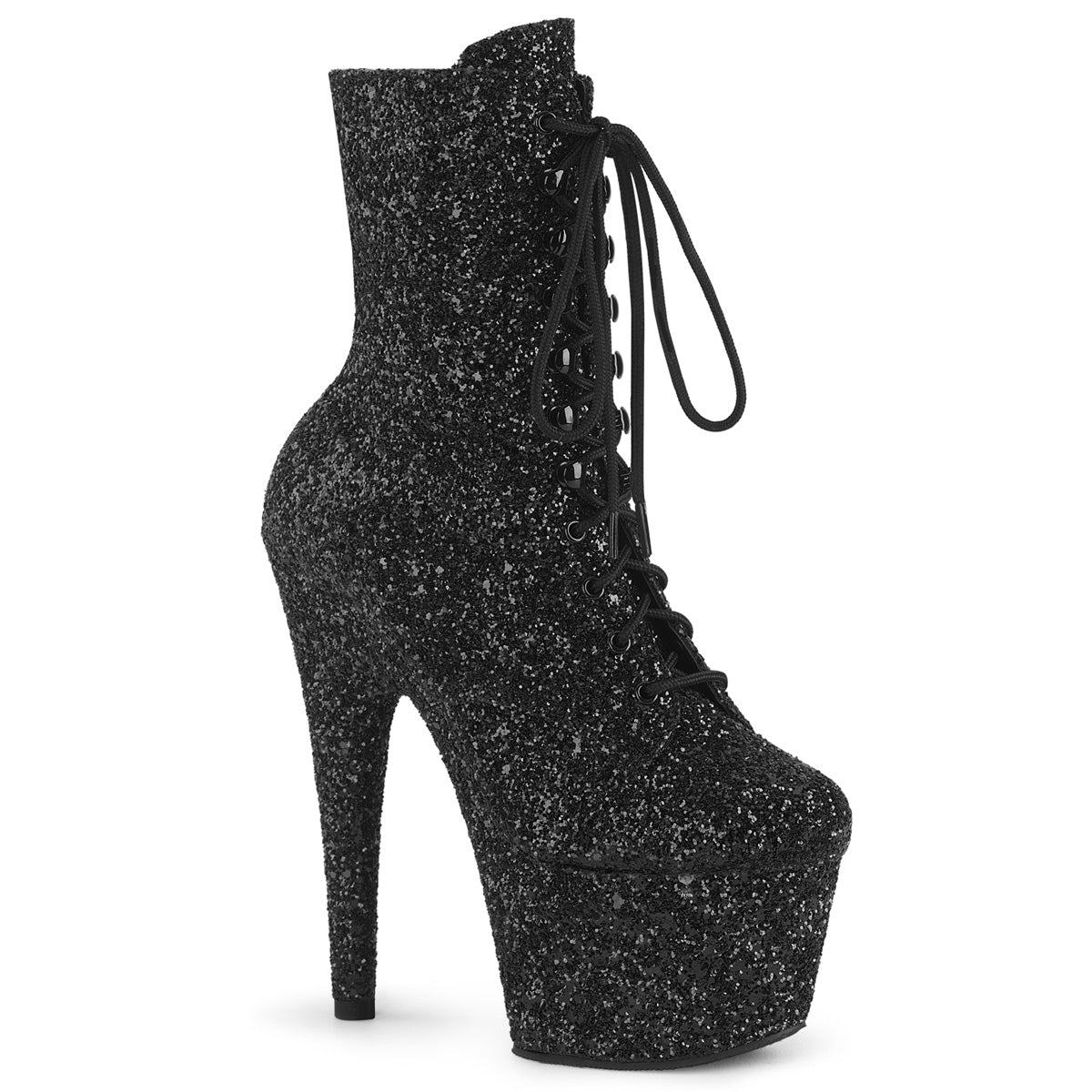 Pleaser  Ankle Boots ADORE-1020GWR Blk Glitter/Blk Glitter