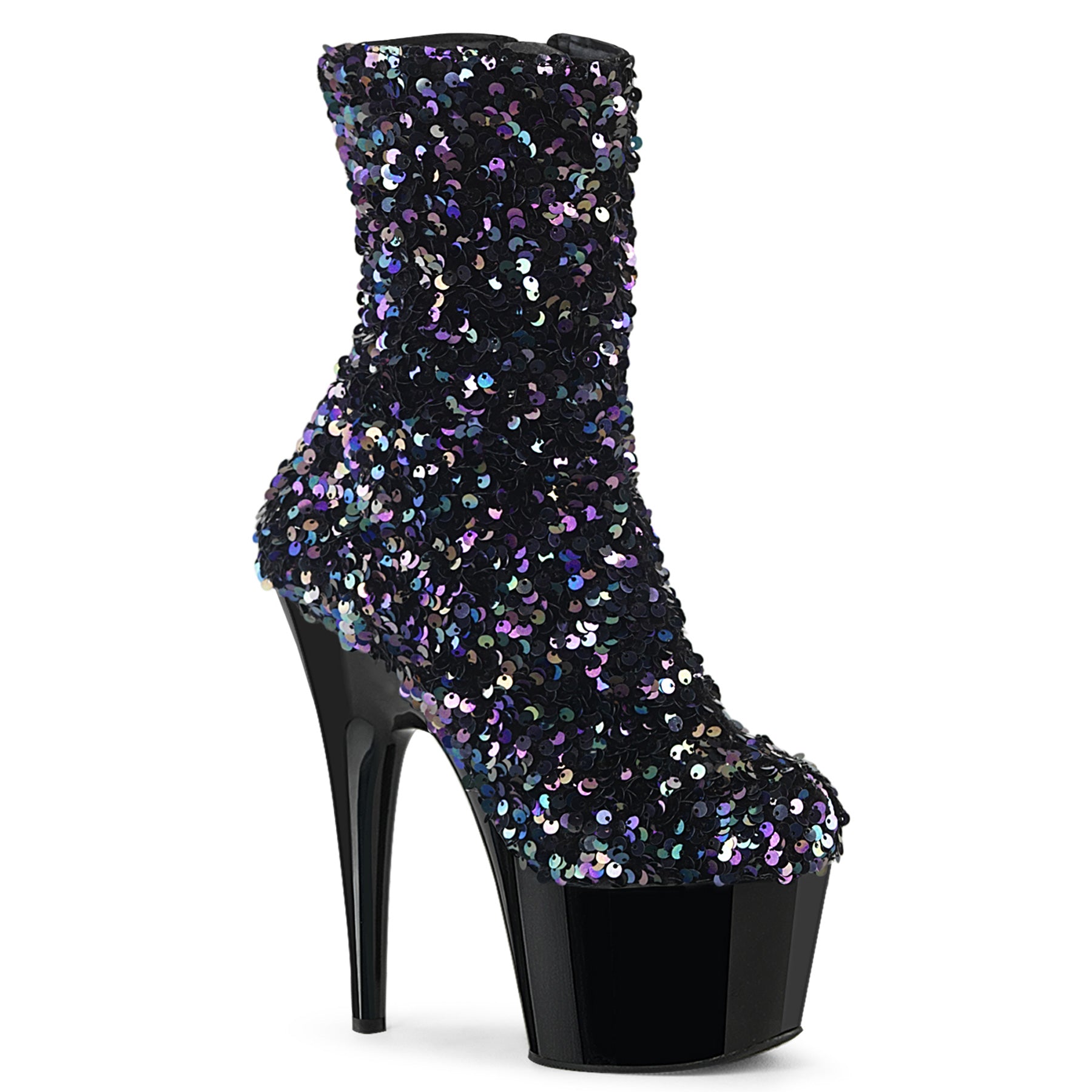 Pleaser   ADORE-1042SQ BLK Multi Sequins/BLK