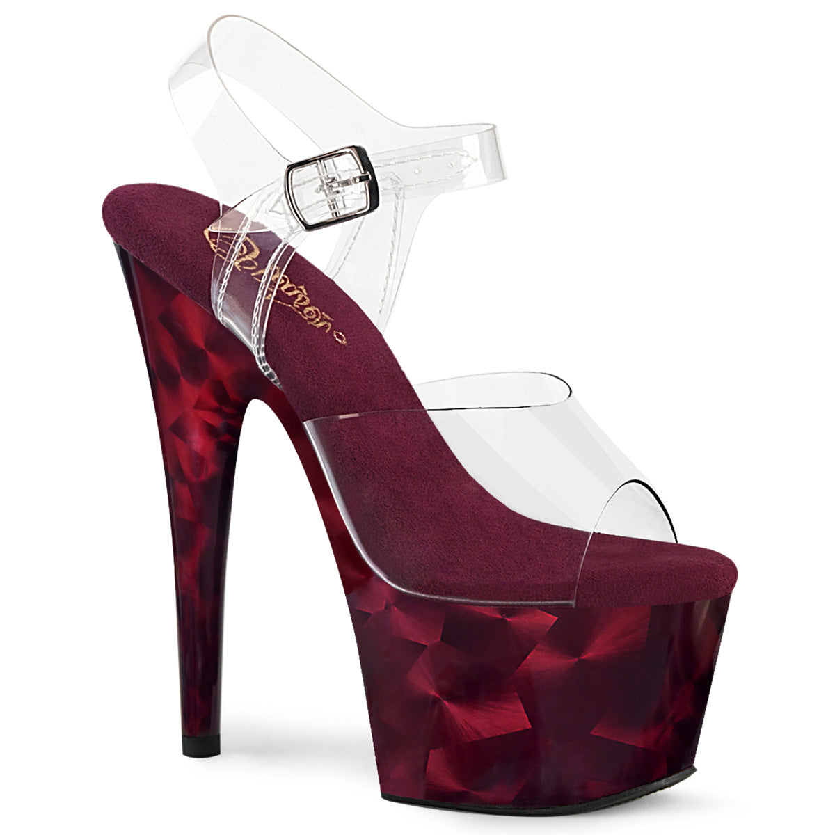 Pleaser   ADORE-708MPP Clr/Burgundy