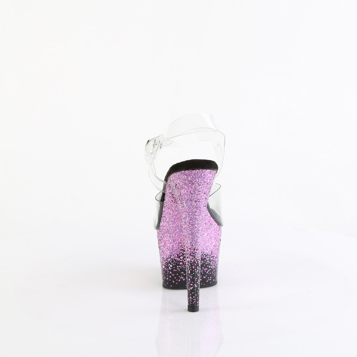 Pleaser   ADORE-708SS CLR/BLK-Purple Multi Glitter