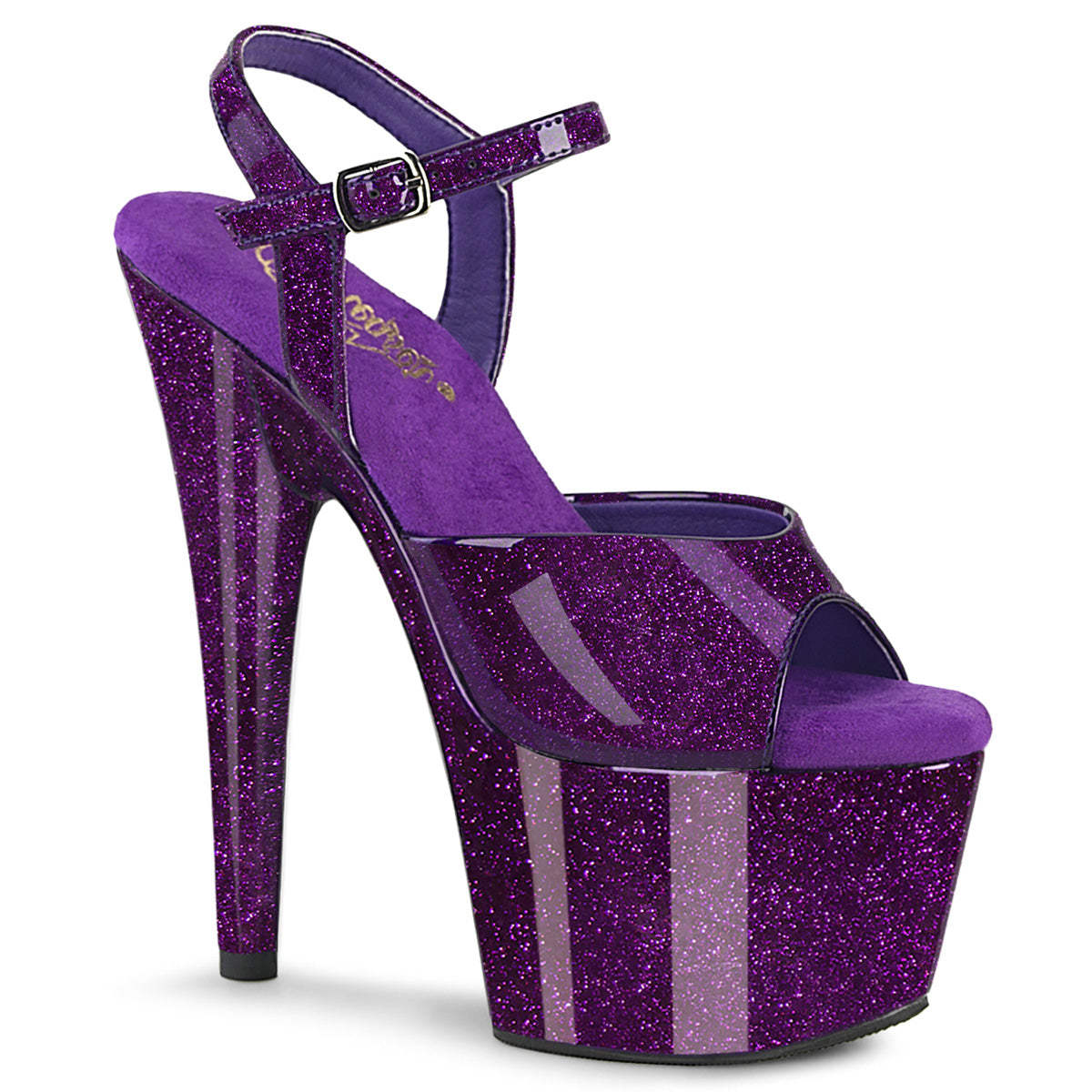 Pleaser   ADORE-709gp Purple Glitter Pat/M