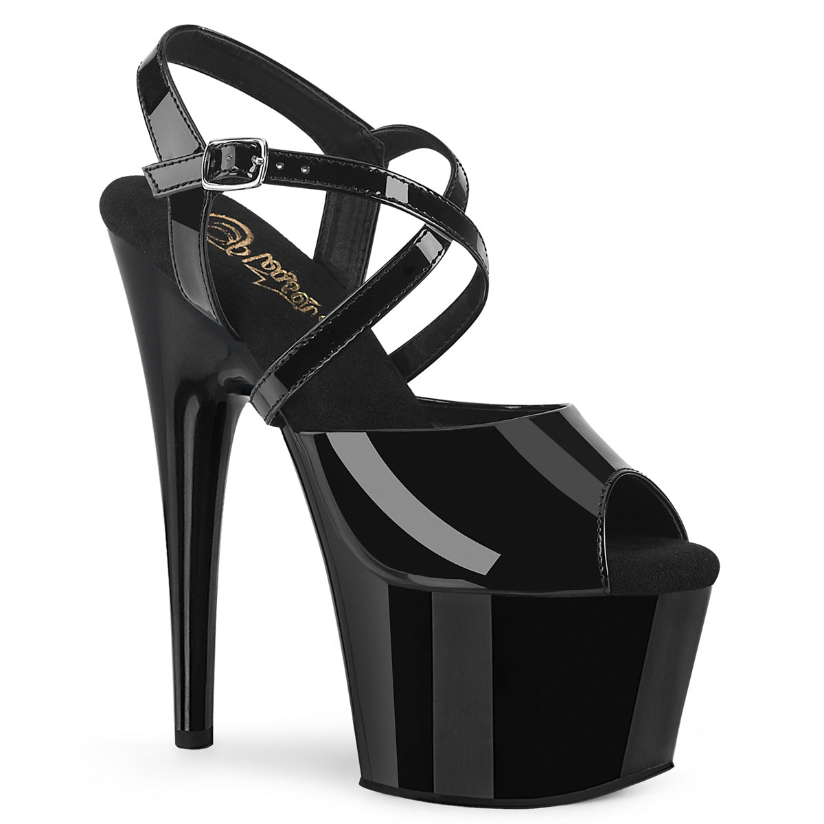 Pleaser   ADORE-724 Blk Pat/Blk