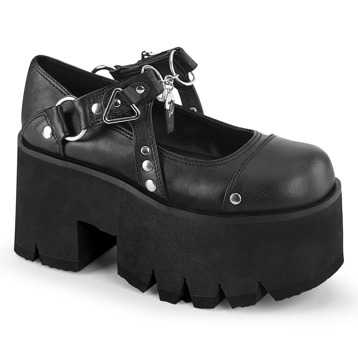 DemoniaCult  Zapatillas ASHES-33 BLK de cuero vegano