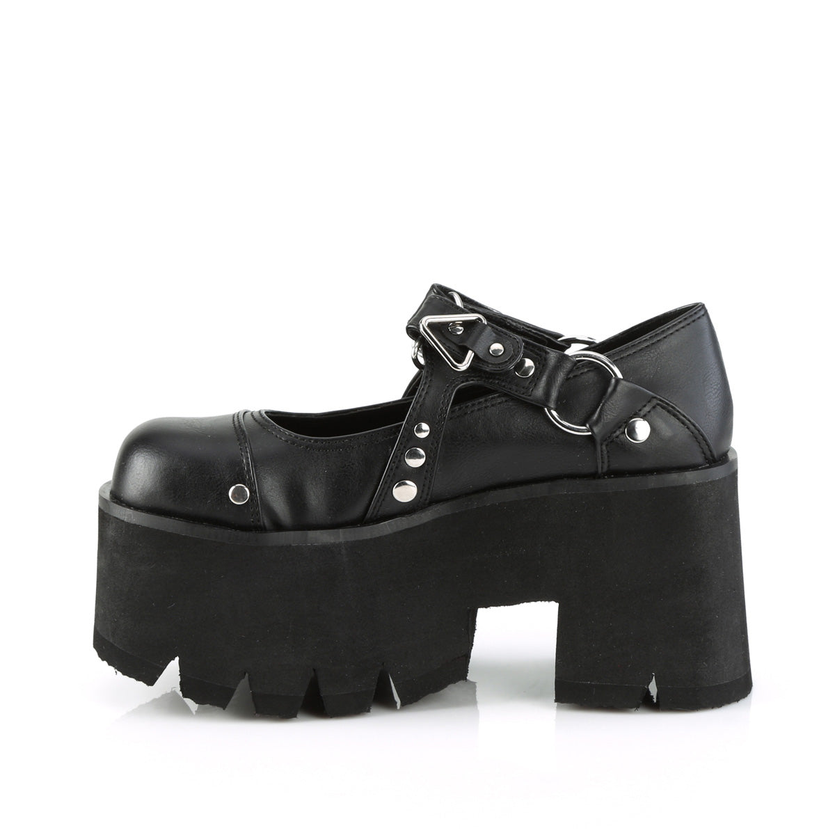 DemoniaCult  Zapatillas ASHES-33 BLK de cuero vegano