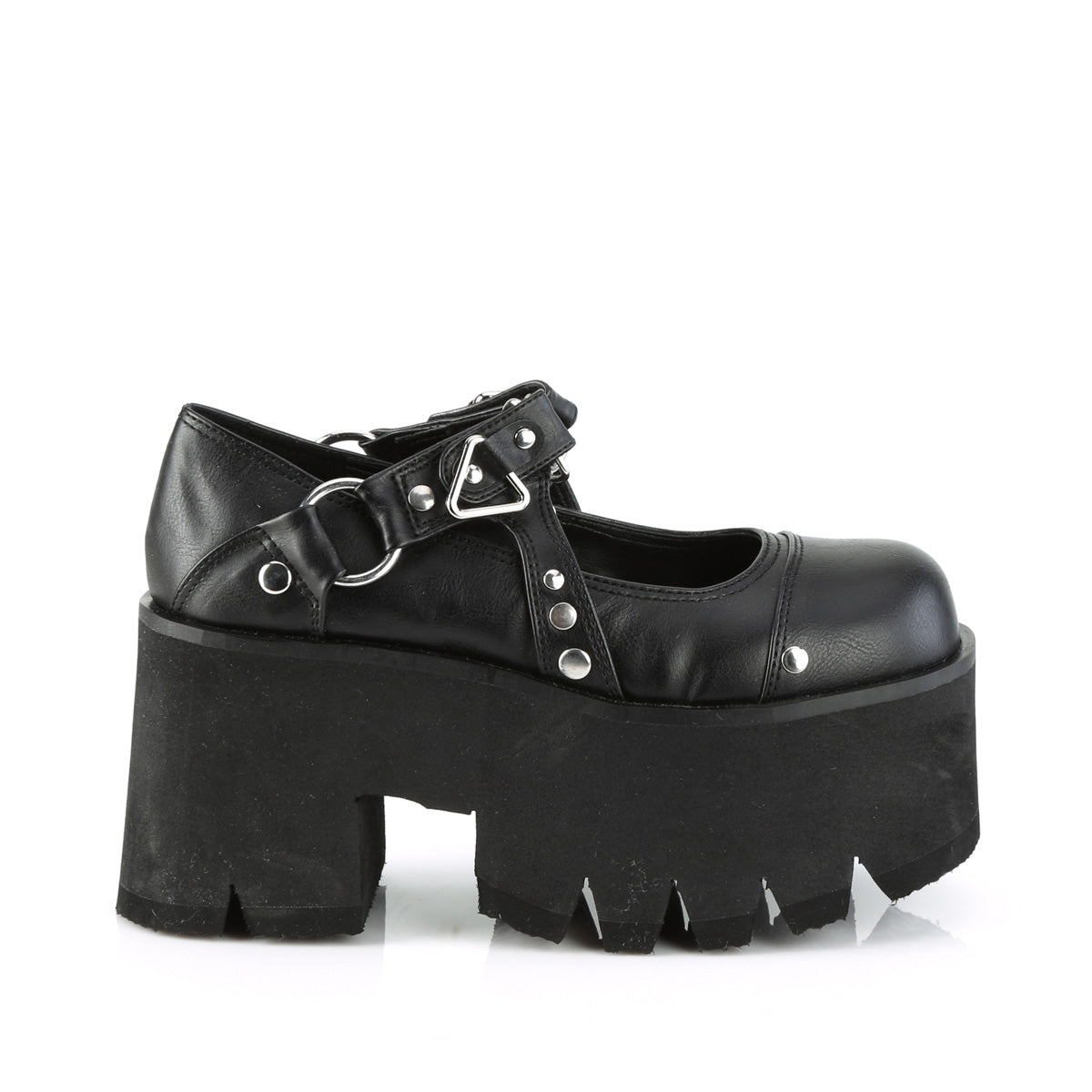 DemoniaCult  Zapatillas ASHES-33 BLK de cuero vegano