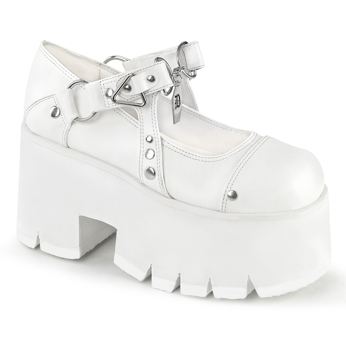 DemoniaCult  Zapatillas ASHES-33 Wht Leather Vegan