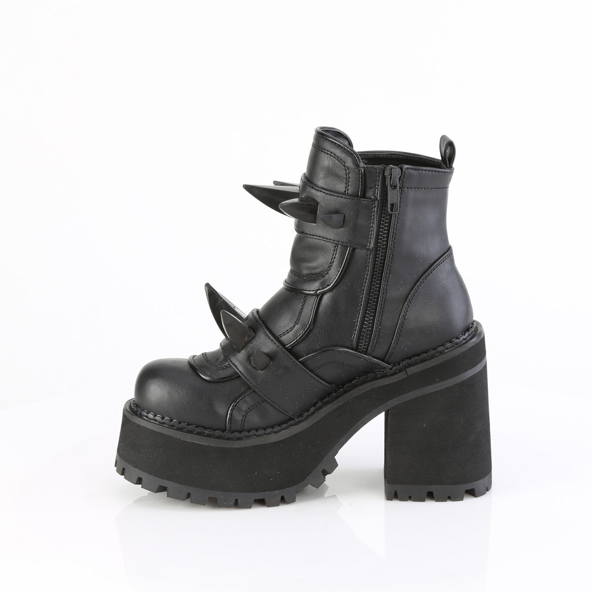 DemoniaCult   ASSAULT-72 Blk Vegan Leather