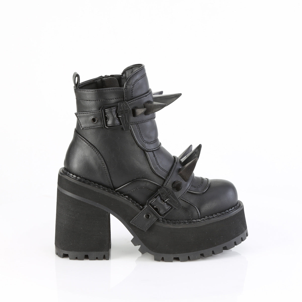 DemoniaCult   ASSAULT-72 Blk Vegan Leather