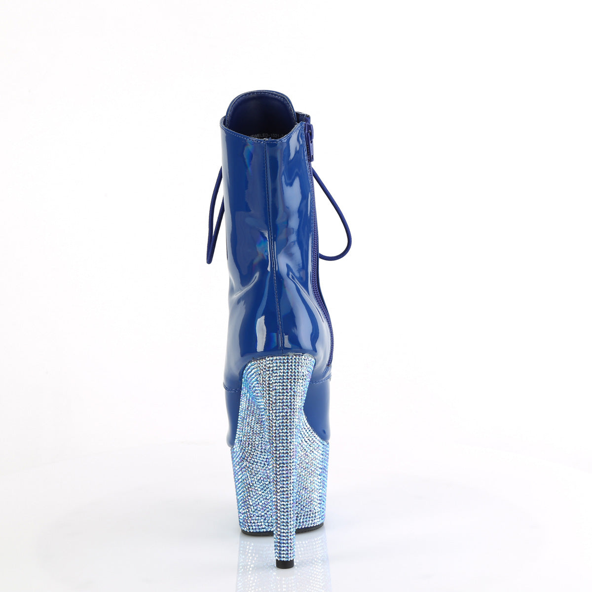 Pleaser   BEJEWELED-1021-7 Blue Holo Pat/Blue AB RS
