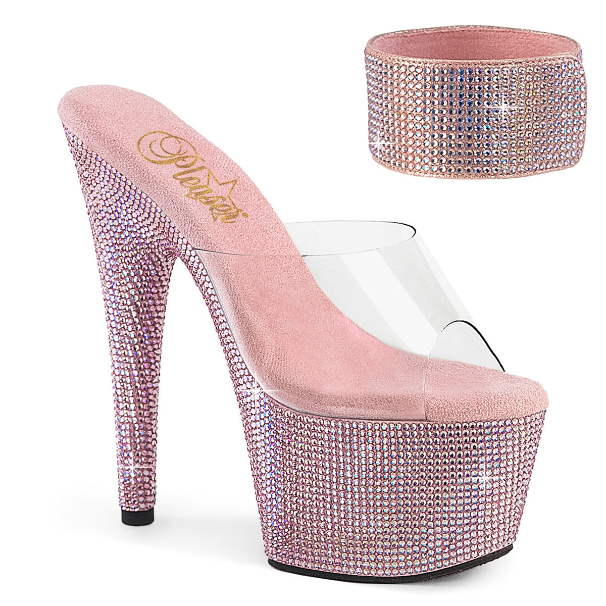 Pleaser   BEJEWELED-712RS Clr/B. Pink Multi RS