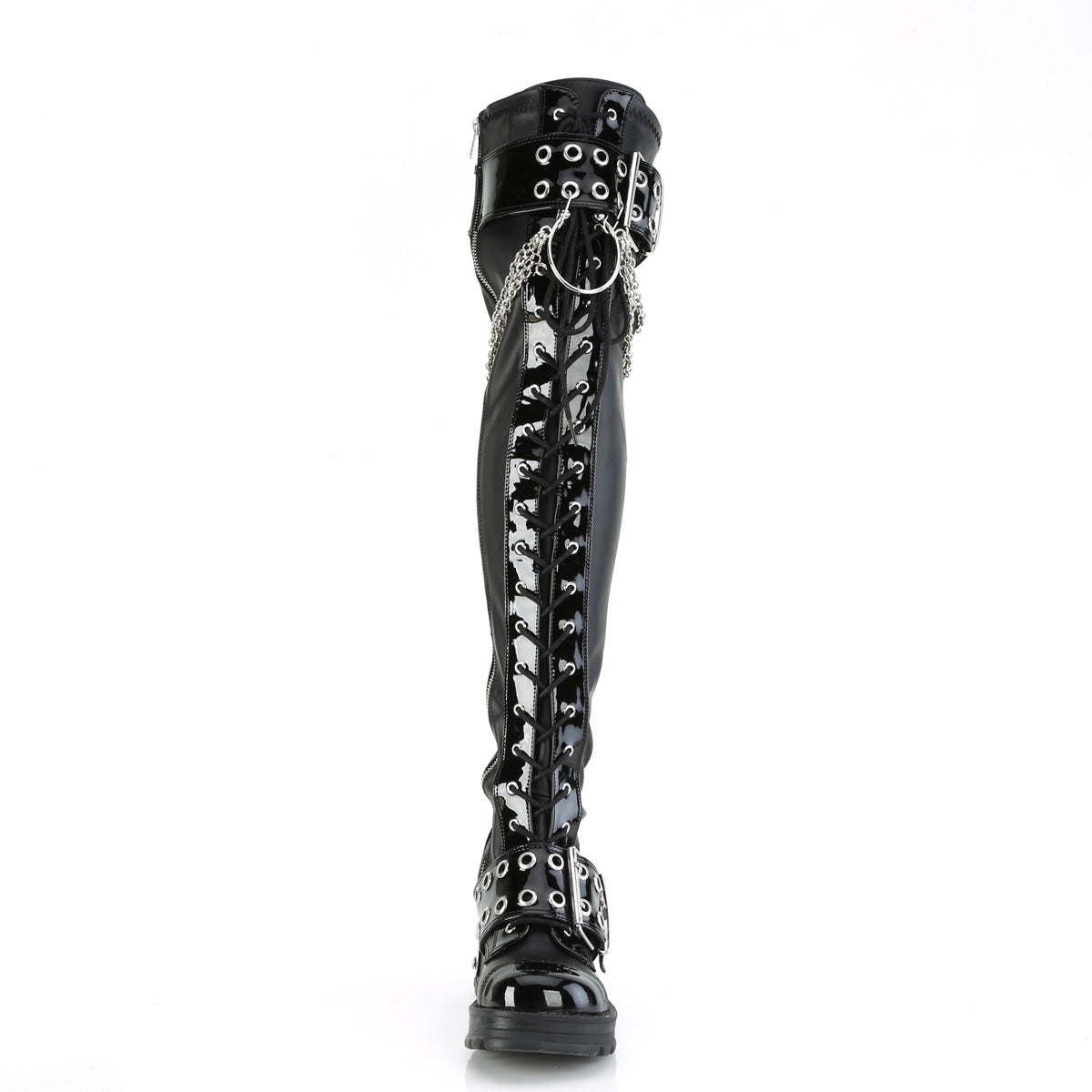 DemoniaCult  Botas BRATTY-304 BLK STRING VEGAN PUERO