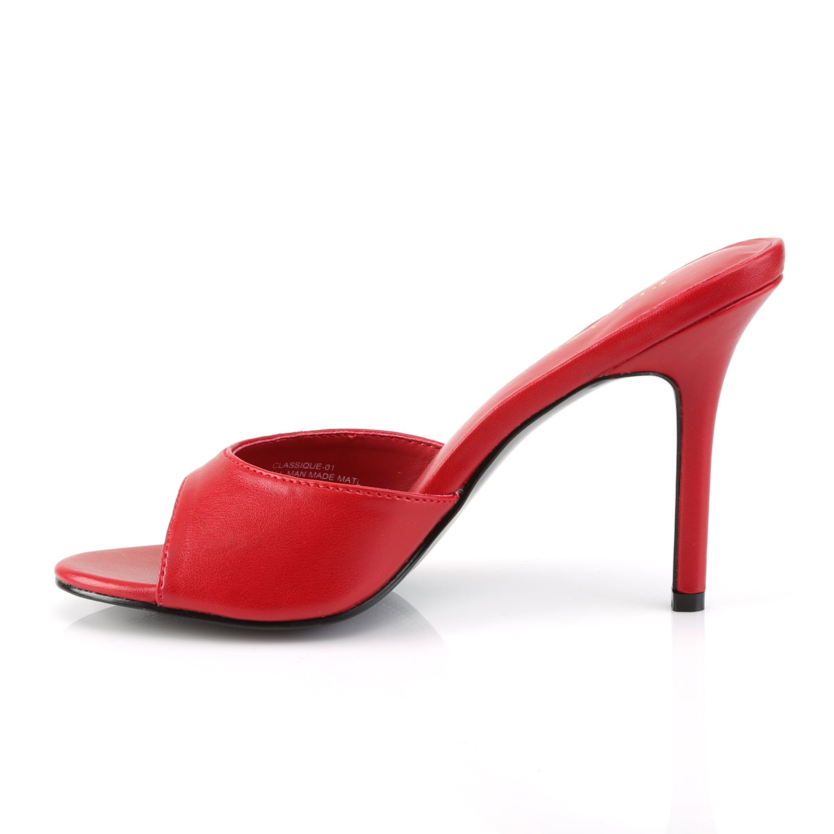 Pleaser Womens Pumps CLASSIQUE-01 Red Kid Pu