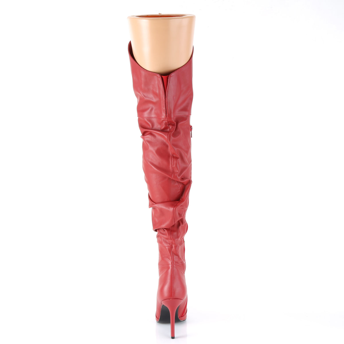 Pleaser Botas de mujer CLASSIQUE-3011 Red Faux Cuero