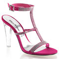 Fabulicious Sandalias para mujeres CLEARLY-418 FUCHSIA Satin