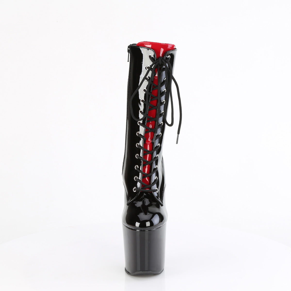 Pleaser   CRAZE-1040FH BLK-RED PAT/BLK RED