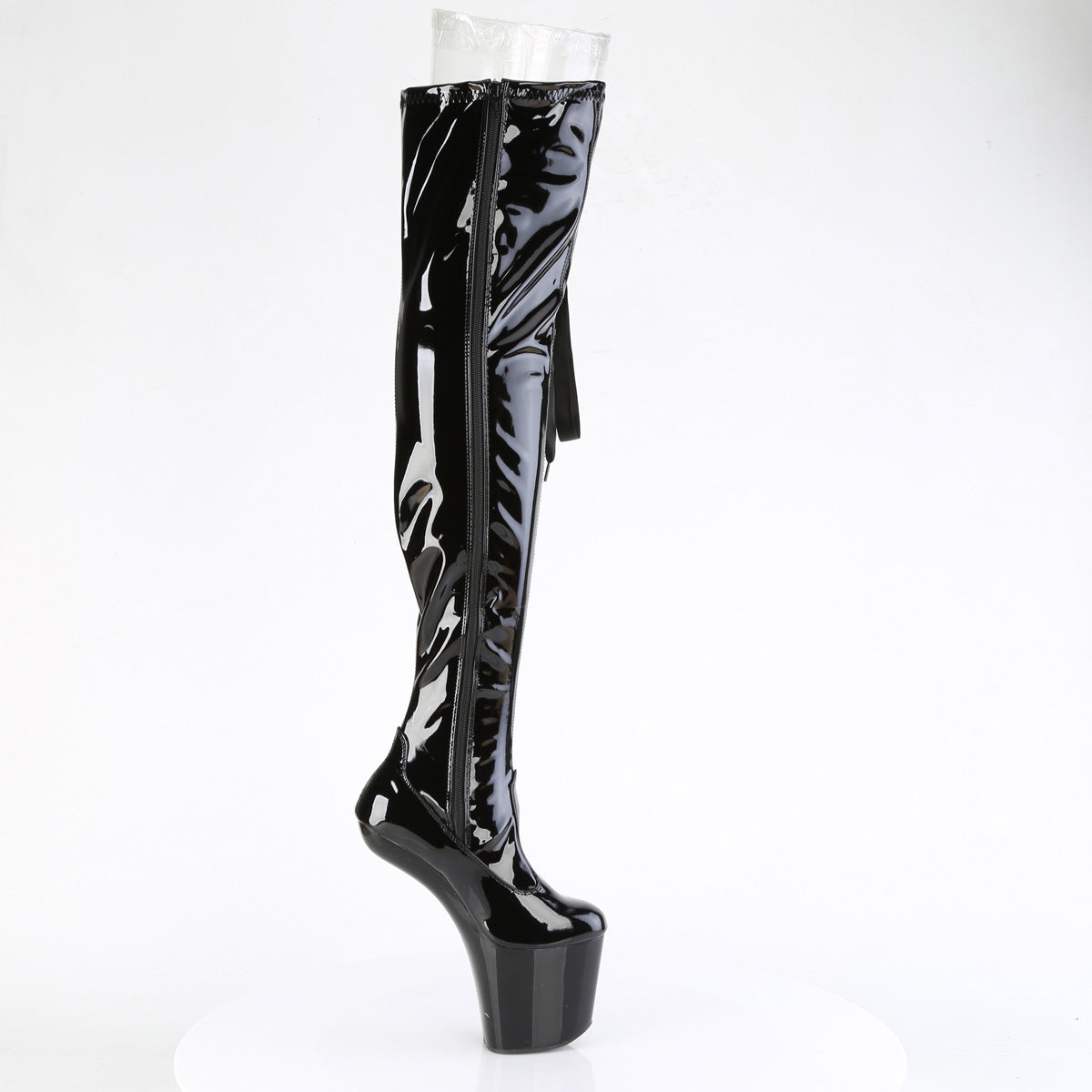 Pleaser  Boots CRAZE-3050 Blk Str. Pat/Blk