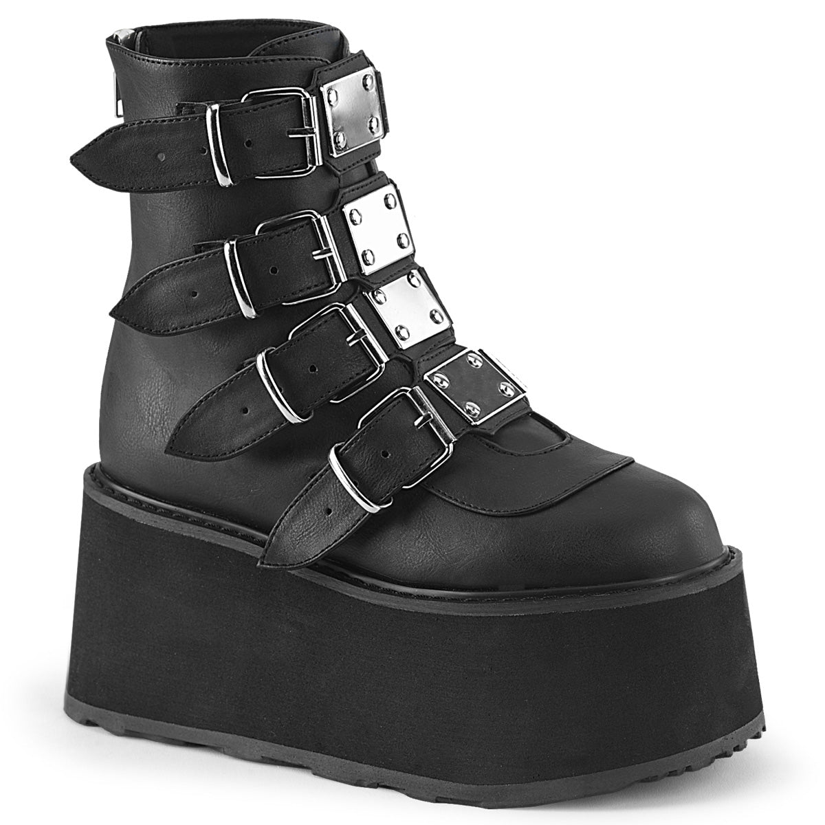 DemoniaCult  Botines DAMNED-105 cuero vegano blk