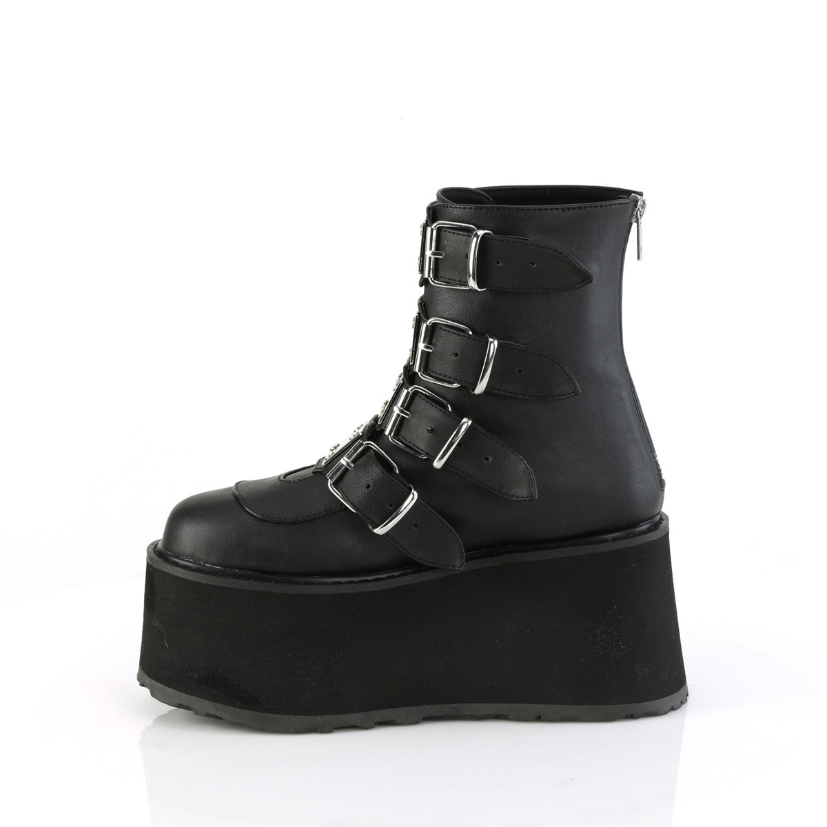 DemoniaCult  Botines DAMNED-105 cuero vegano blk