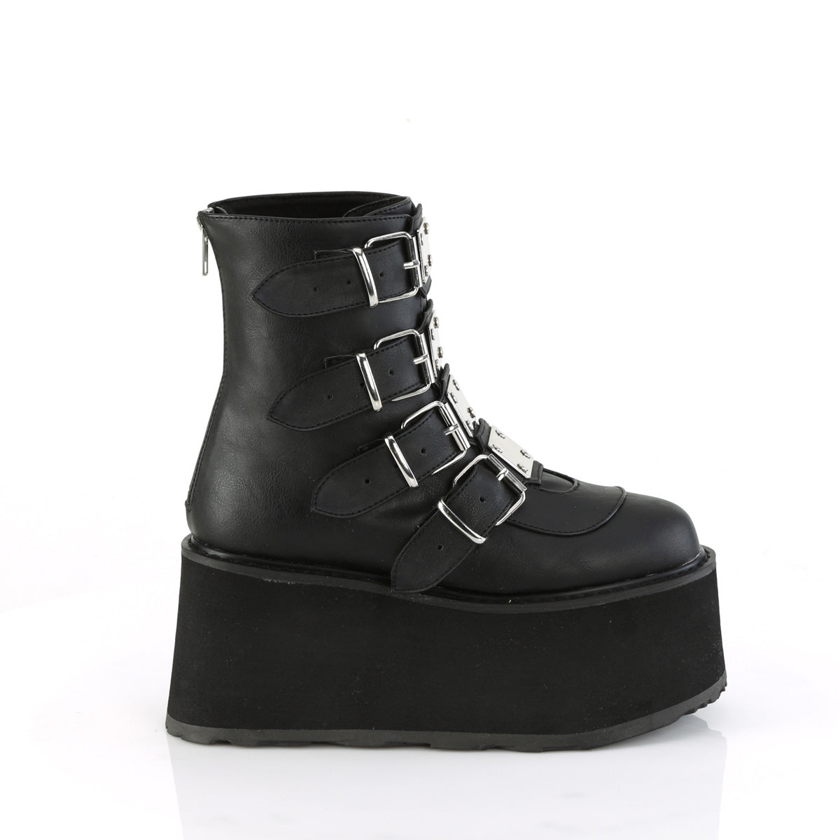 DemoniaCult  Botines DAMNED-105 cuero vegano blk