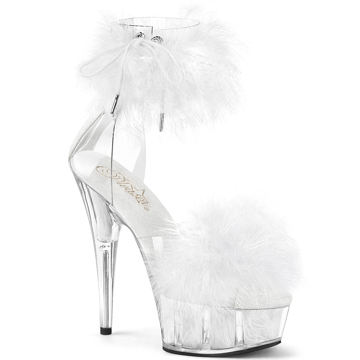 Pleaser   DELIGHT-624F Clr-Wht Fur/M