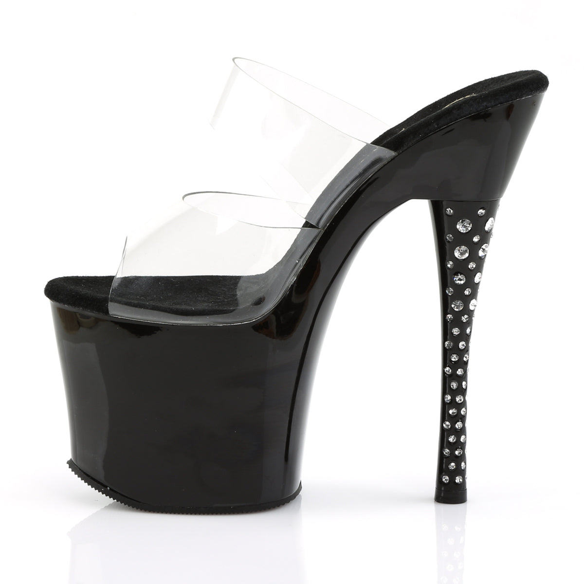 Pleaser  Sandalias DIAMOND-702 CLR/BLK