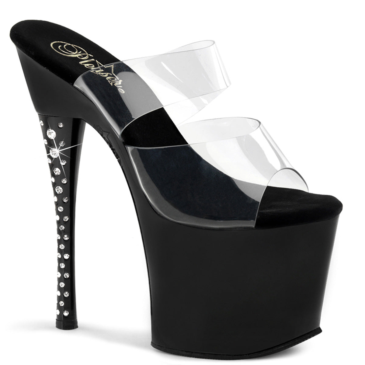 Pleaser  Sandalias DIAMOND-702 CLR/BLK