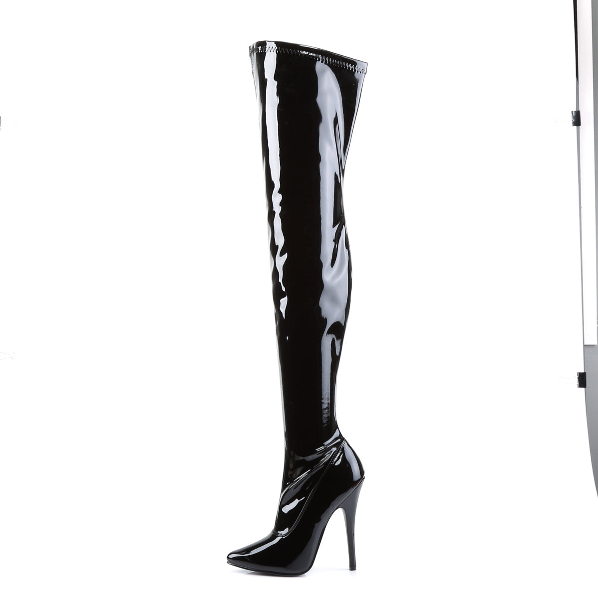 Devious Botas de mujer DOMINA-3000 BLK STR PAT