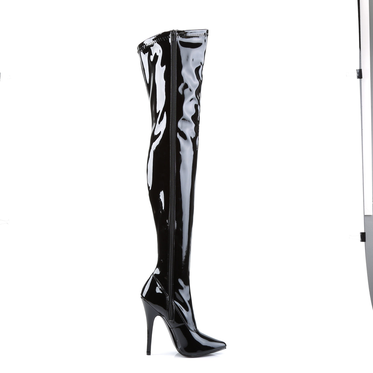 Devious Botas de mujer DOMINA-3000 BLK STR PAT