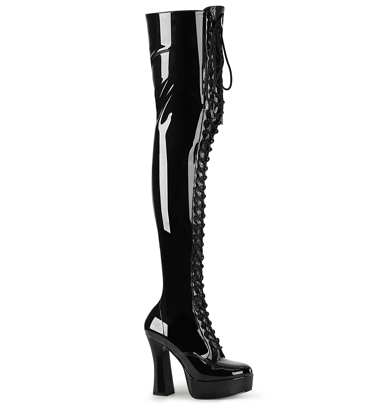 Pleaser  Botas ELECTRA-3023 BLK STR. PAT / BLK