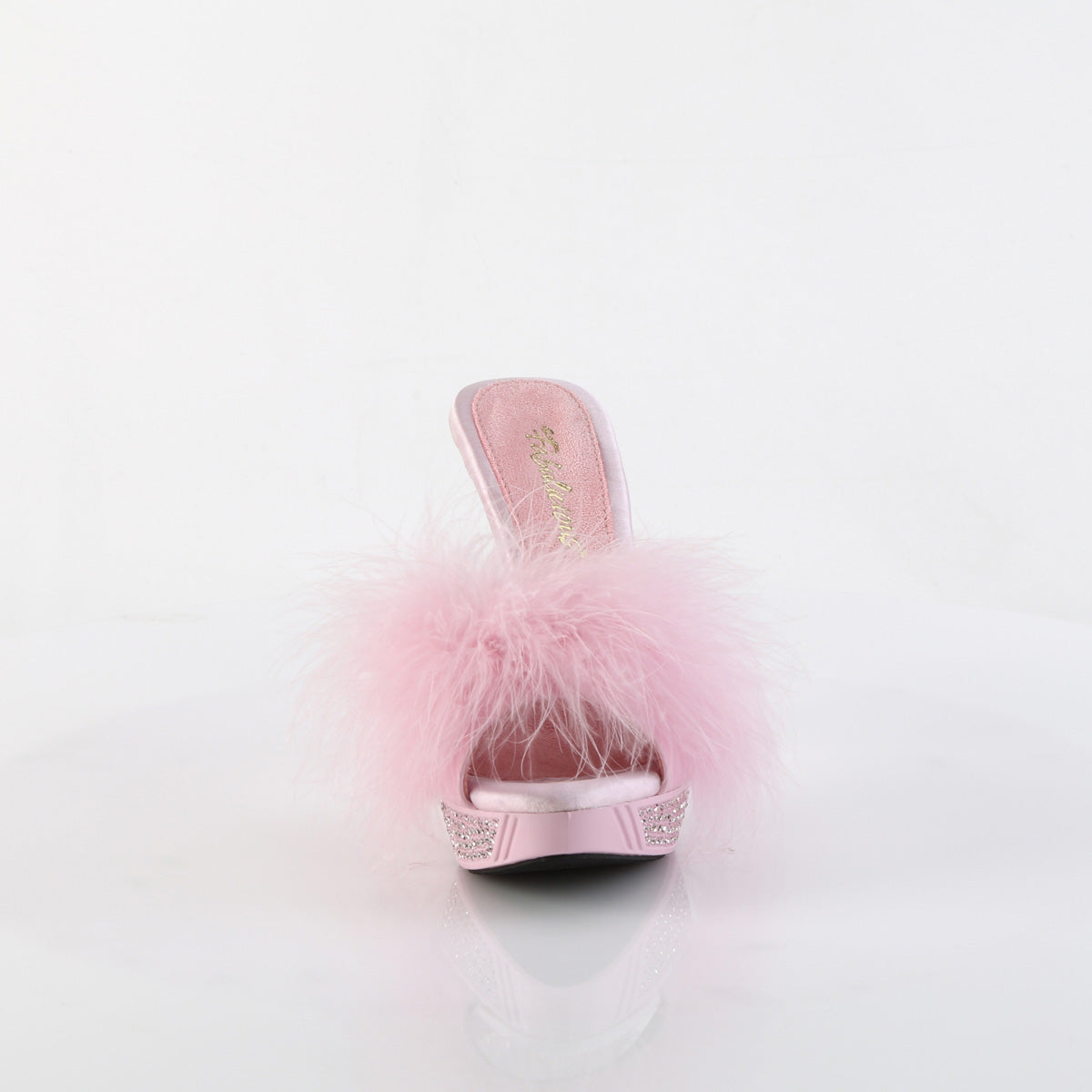 Fabulicious   ELEGANT-401f B. Cuero rosa Marabou-Faux/b. Rosa