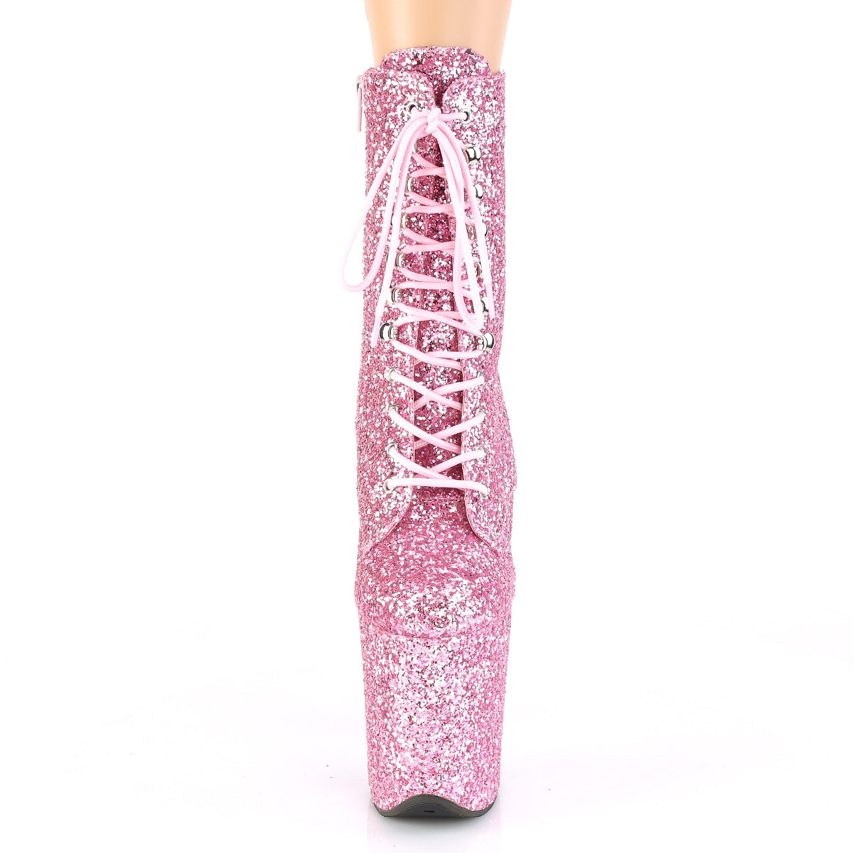 Pleaser Botas de tobillo para mujer FLAMINGO-1020GWR B. Glitter / B rosa. Brillo rosado