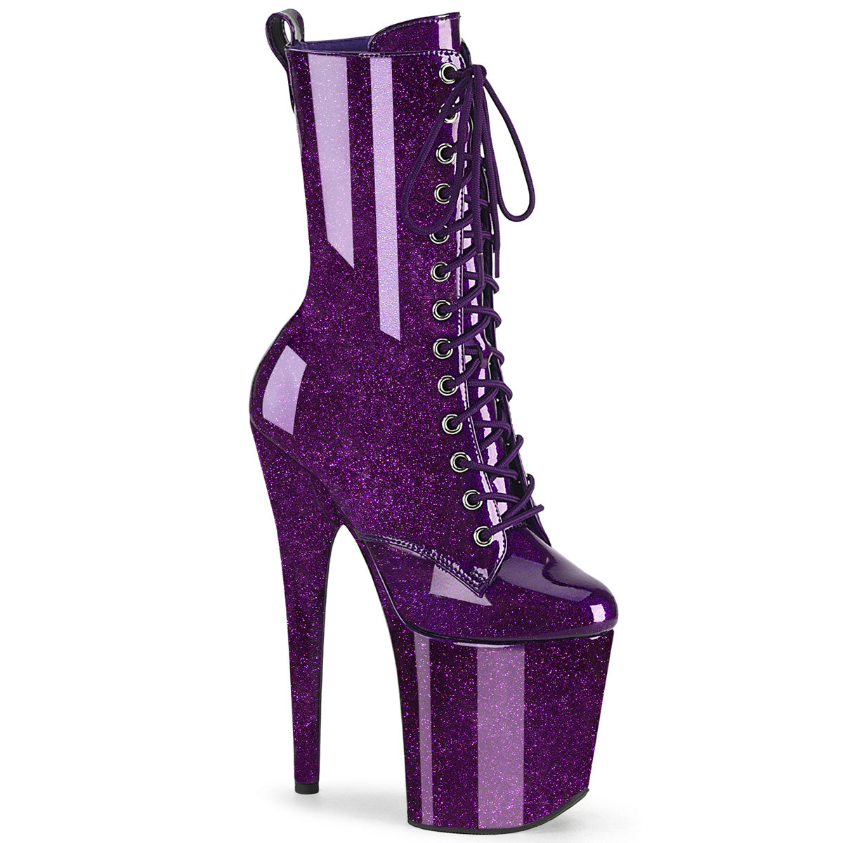 Pleaser   FLAMINGO-1040GP Purple Glitter Pat/M