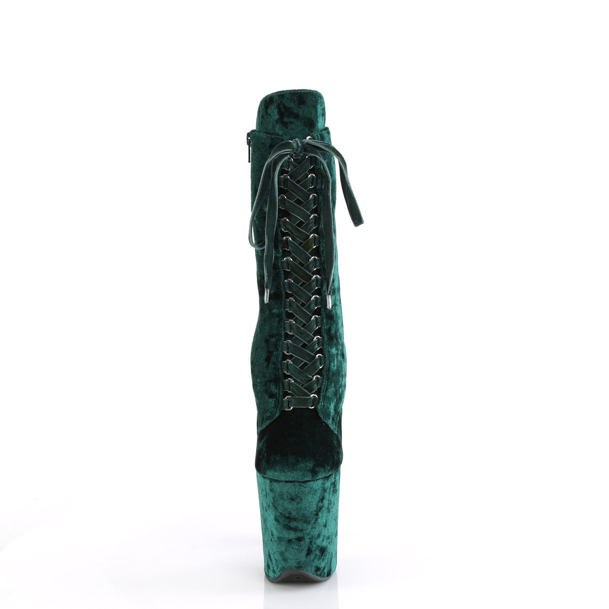 Pleaser  Ankle Boots FLAMINGO-1045VEL Emerald Green Velvet/Emerald Green Velvet