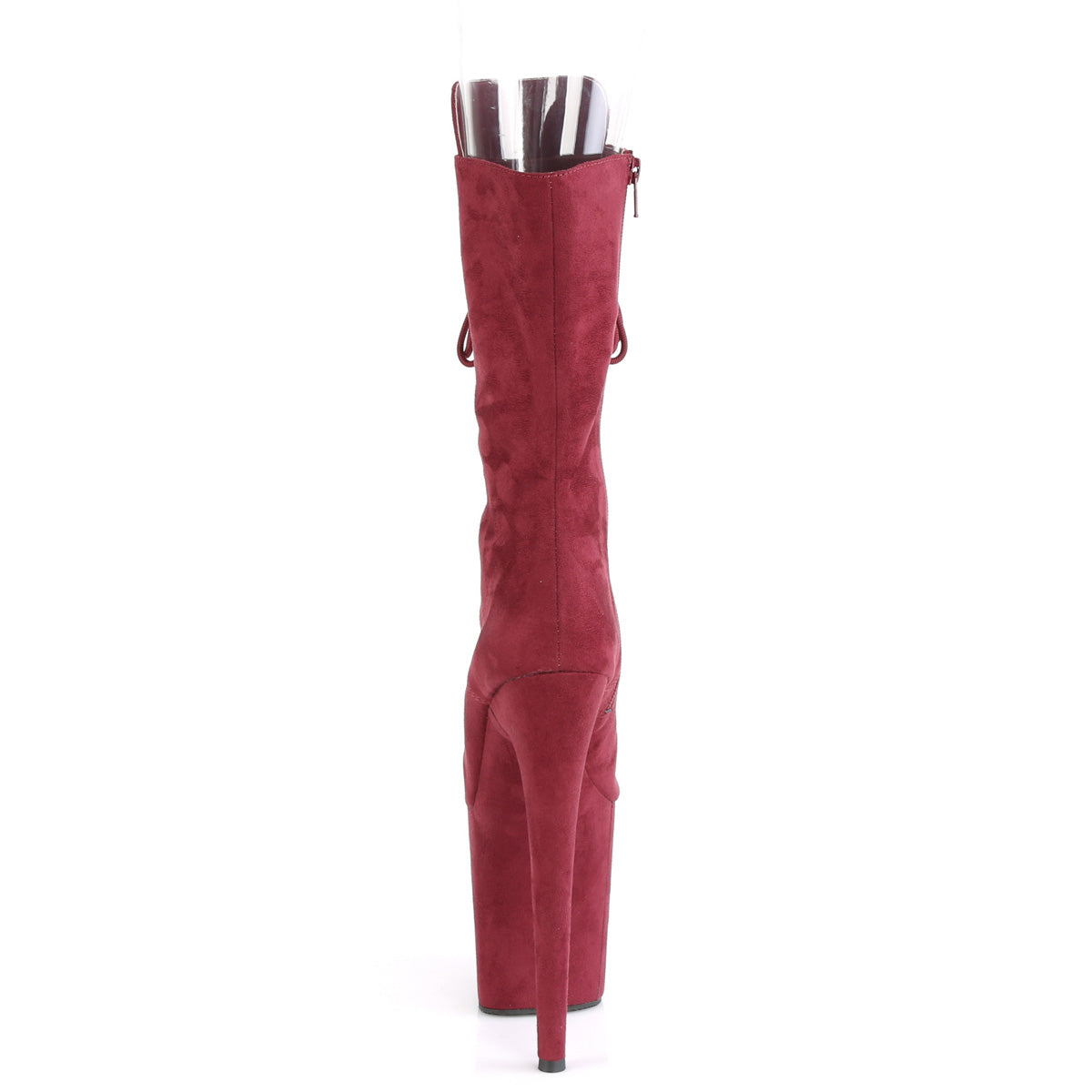 Pleaser Botas de tobillo para mujer FLAMINGO-1051FS Borgoña Faux Suda / Burgundy Faux Suede