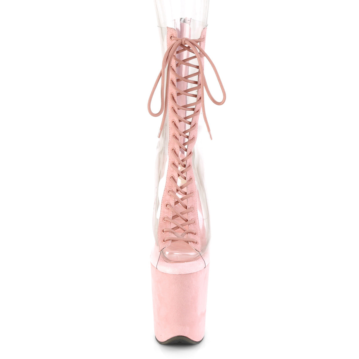 Pleaser Botas de tobillo para mujer FLAMINGO-800-34FS CLR-B. Pink Faux Suda / B. Gamuza Faux Pink