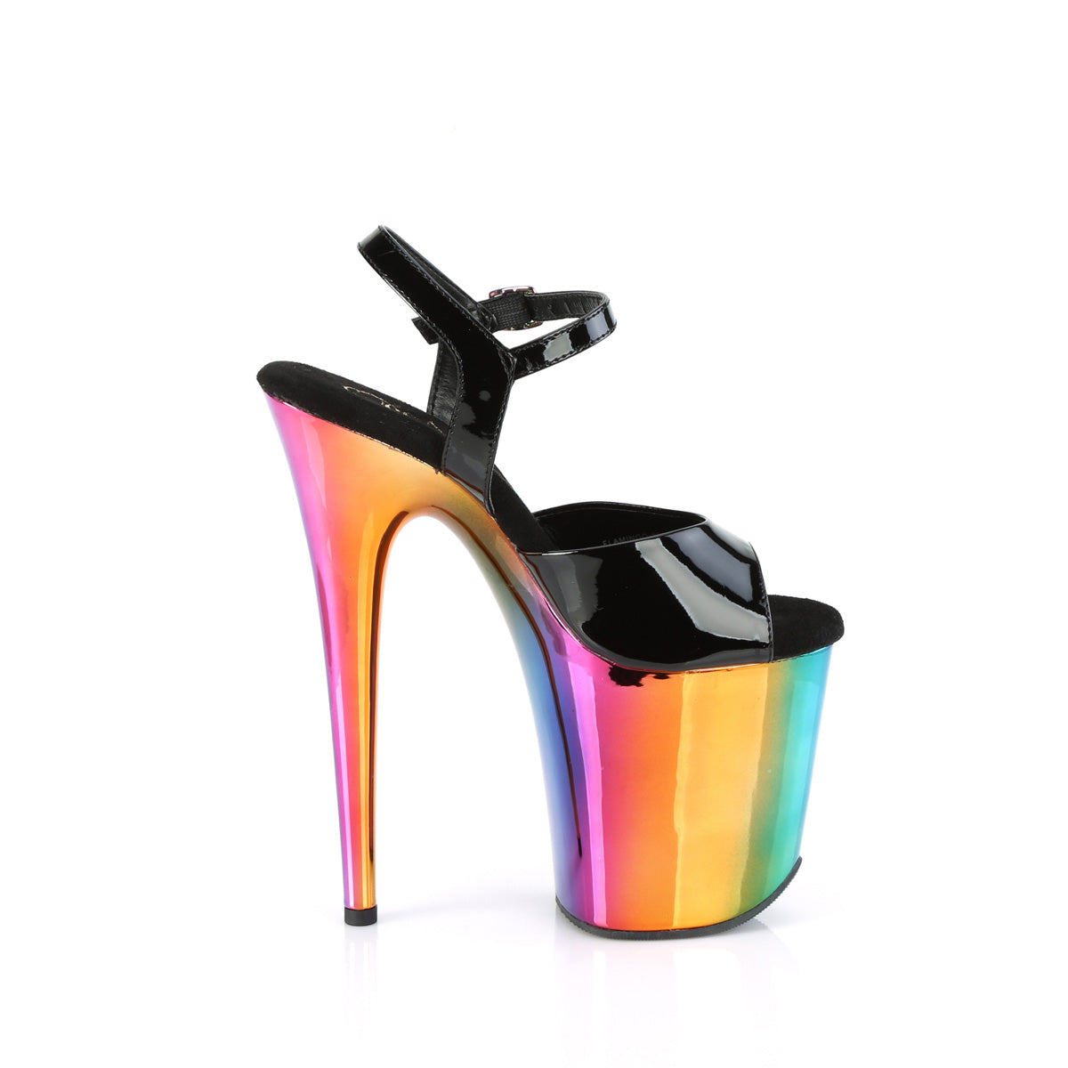 Pleaser  Sandalias FLAMINGO-809RC BLK PAT /Rainbow Cromo