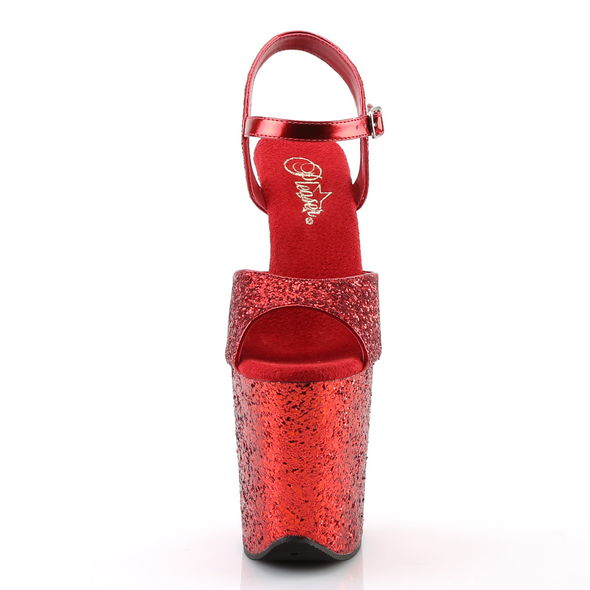 Pleaser Sandalias para mujer FLAMINGO-810LG RED GLTR / RED GLTR