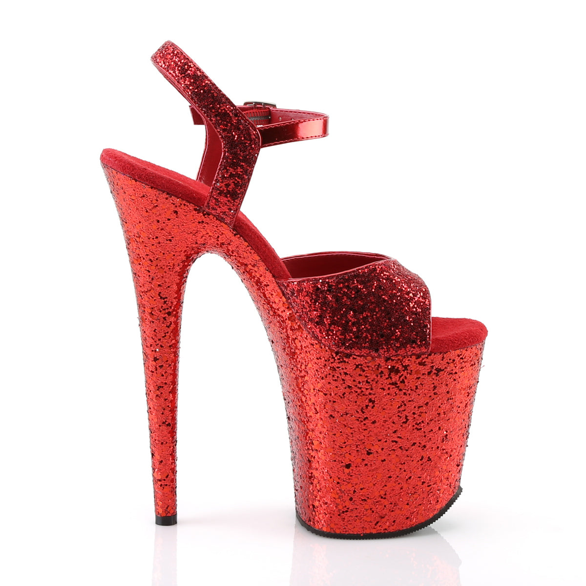 Pleaser Sandalias para mujer FLAMINGO-810LG RED GLTR / RED GLTR