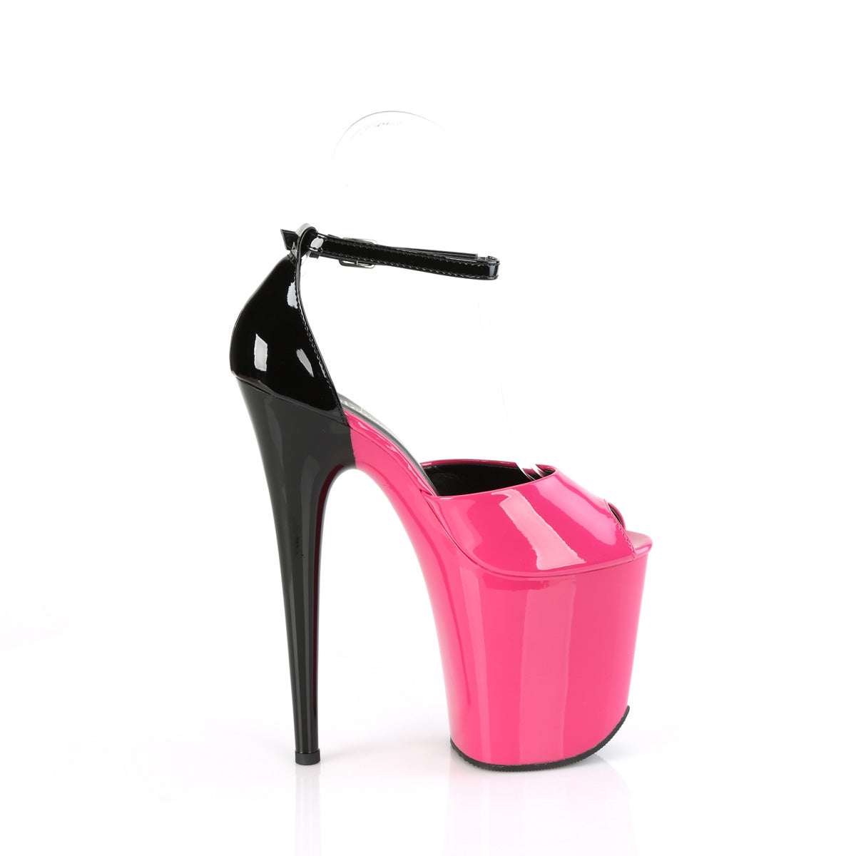 Pleaser   FLAMINGO-868 fuchsia-blk pat/fuchsia-blk