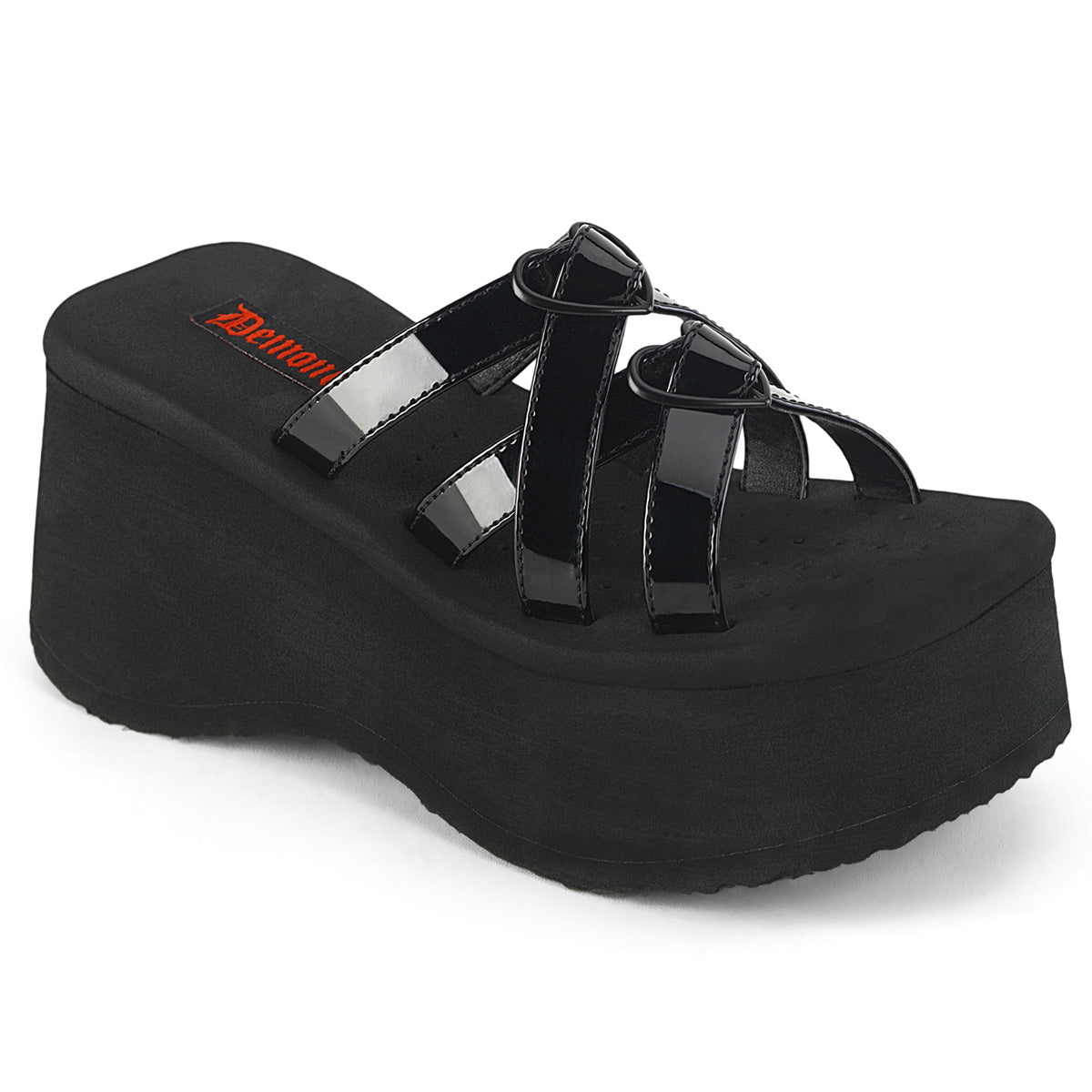 DemoniaCult  Sandals FUNN-15 Blk Pat