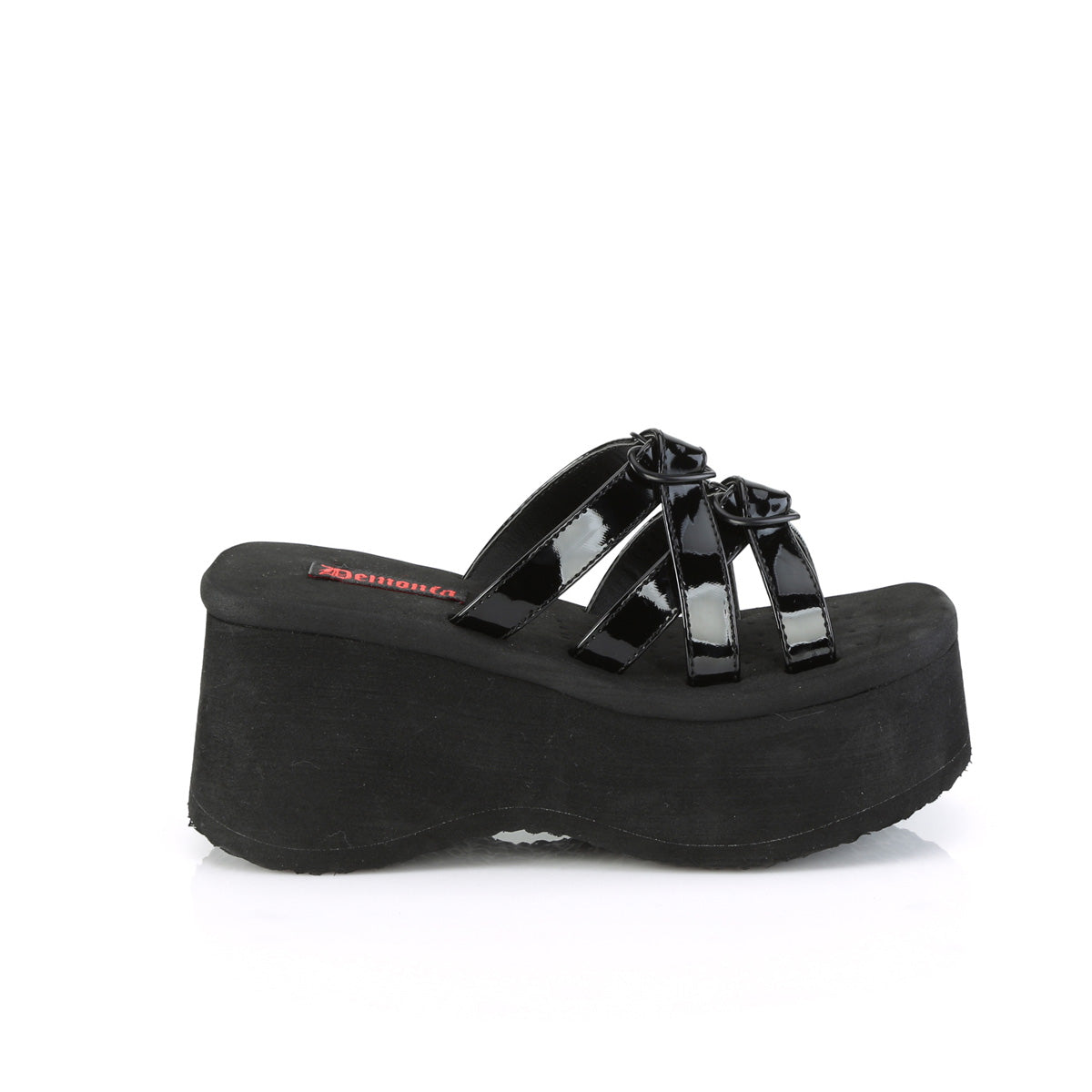 DemoniaCult  Sandals FUNN-15 Blk Pat