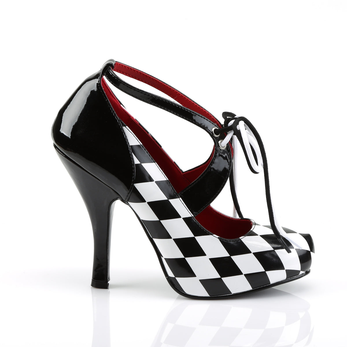 Funtasma Bombas para mujer Harlequin-03 BLK-WHT PAT-HIGHERS