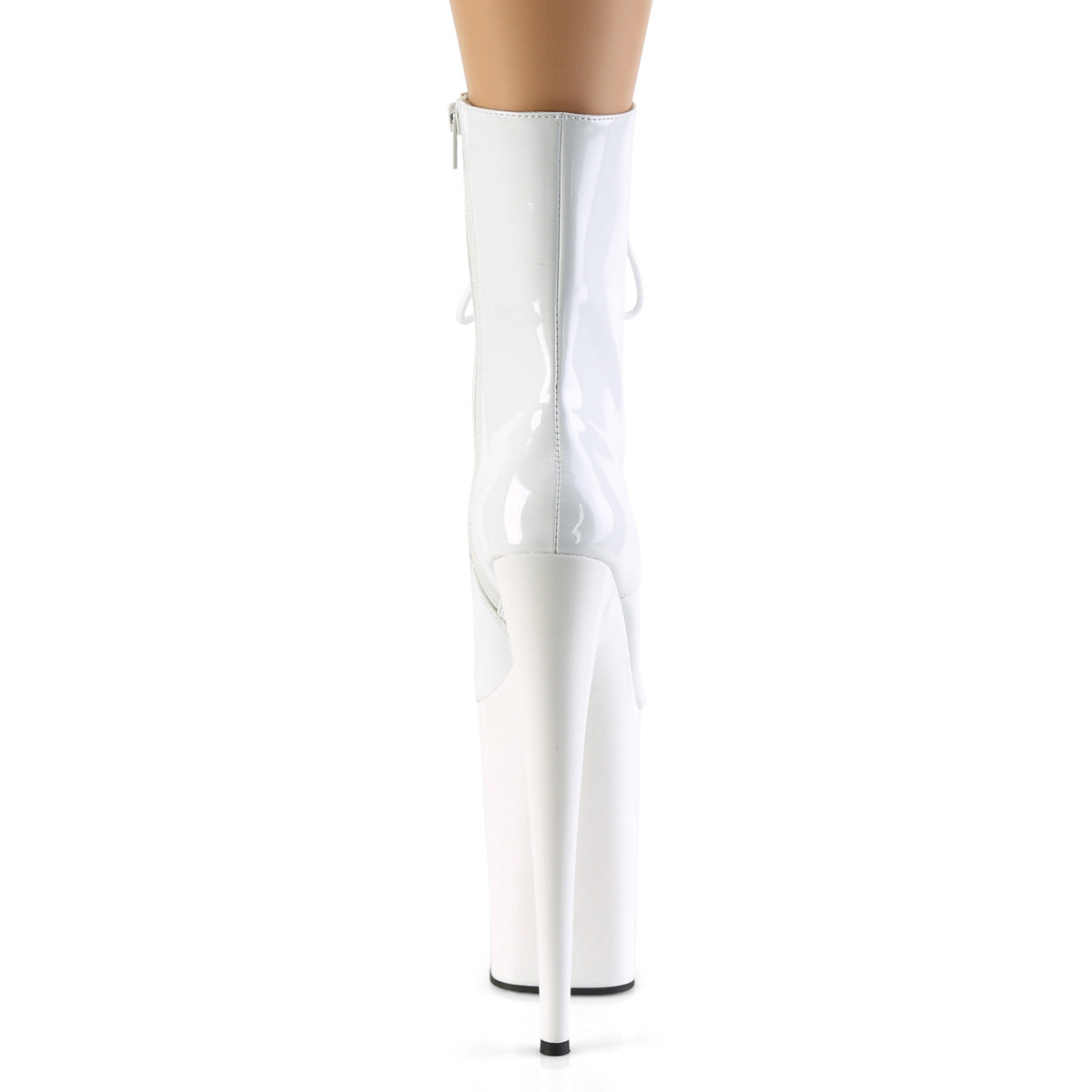 Pleaser Botas de tobillo para mujer INFINITY-1020 WHT PAT / WHT