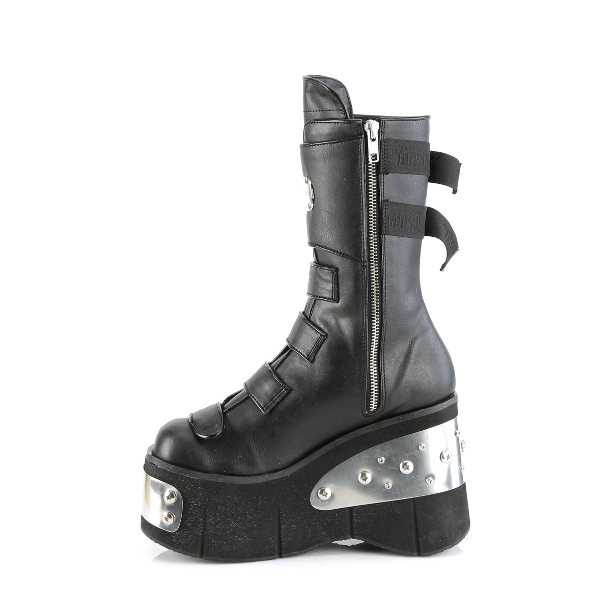 DemoniaCult  Botas KERA-108 cuero vegano blk