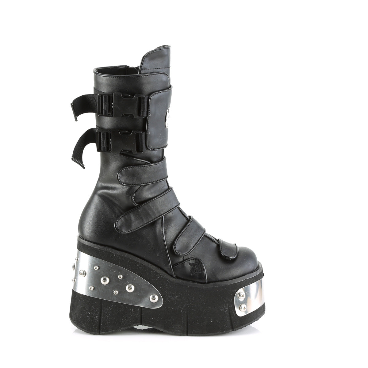 DemoniaCult  Botas KERA-108 cuero vegano blk