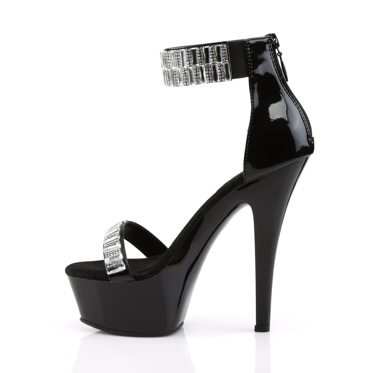 Pleaser Sandalias para mujer KISS-269rs blk / blk