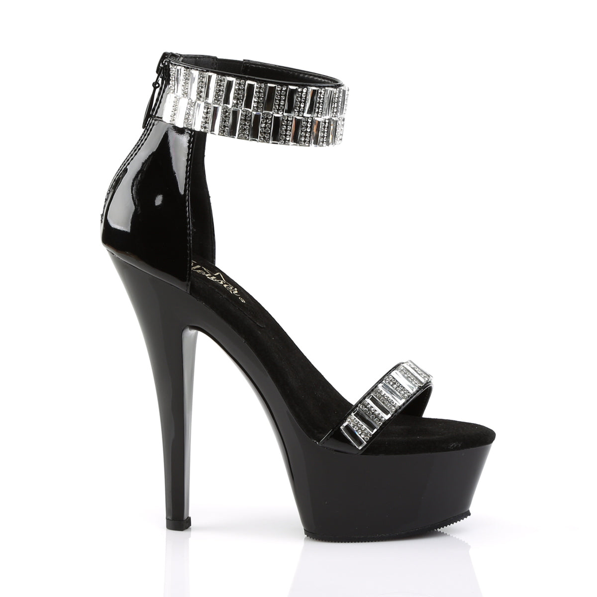 Pleaser Sandalias para mujer KISS-269rs blk / blk