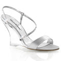 Fabulicious Sandalias para mujer LOVELY-417 SLV SATIN / CLR