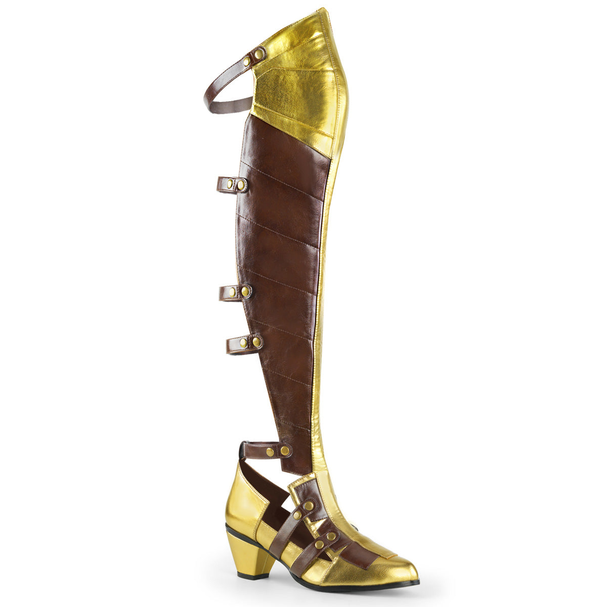 Funtasma Botas de mujer MAIDEN-8830 PU marrón-oro