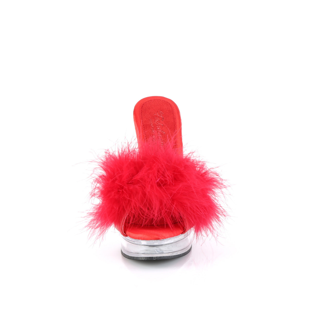 Fabulicious  Sandalias MAJESTY-501F-8 Red Faux Cuero-Fur / CLR